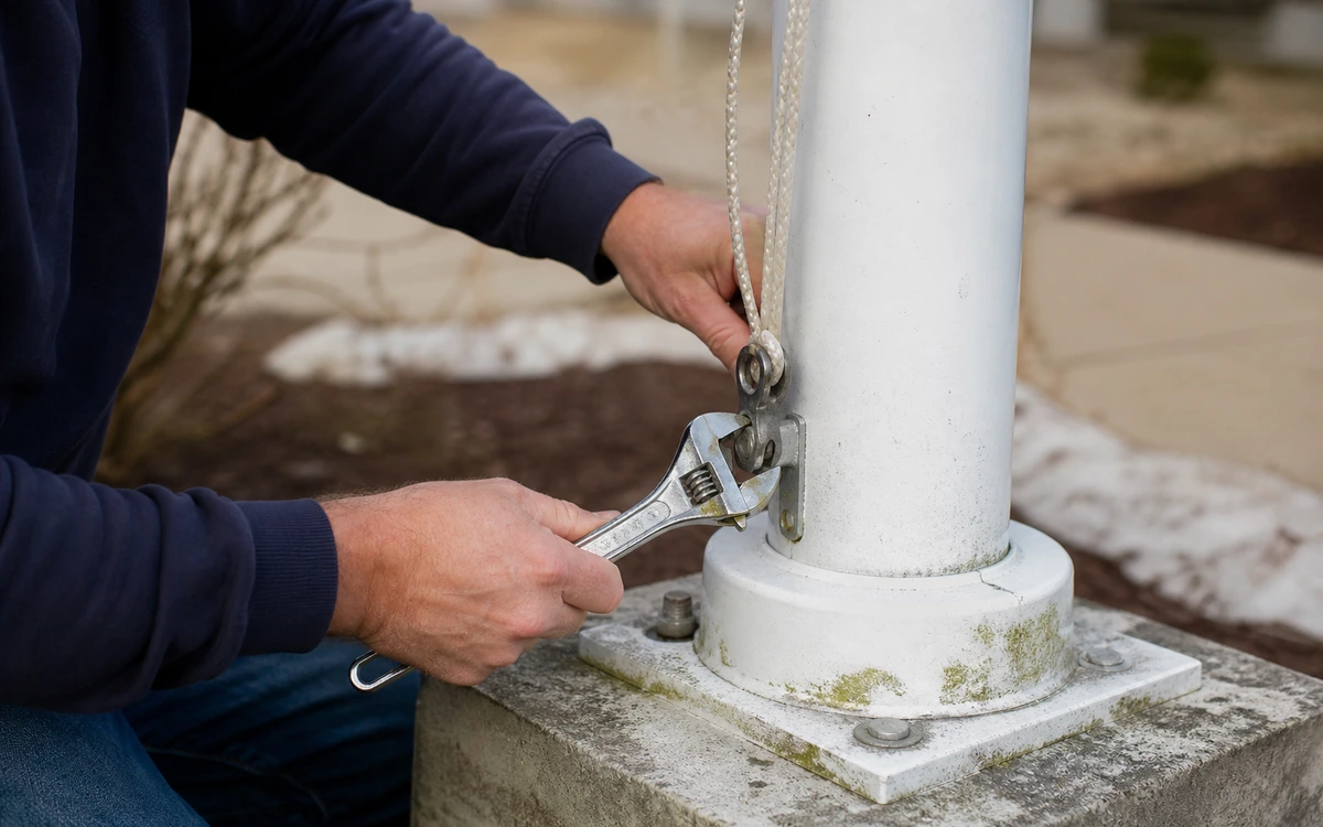 Flagpole repair contractor